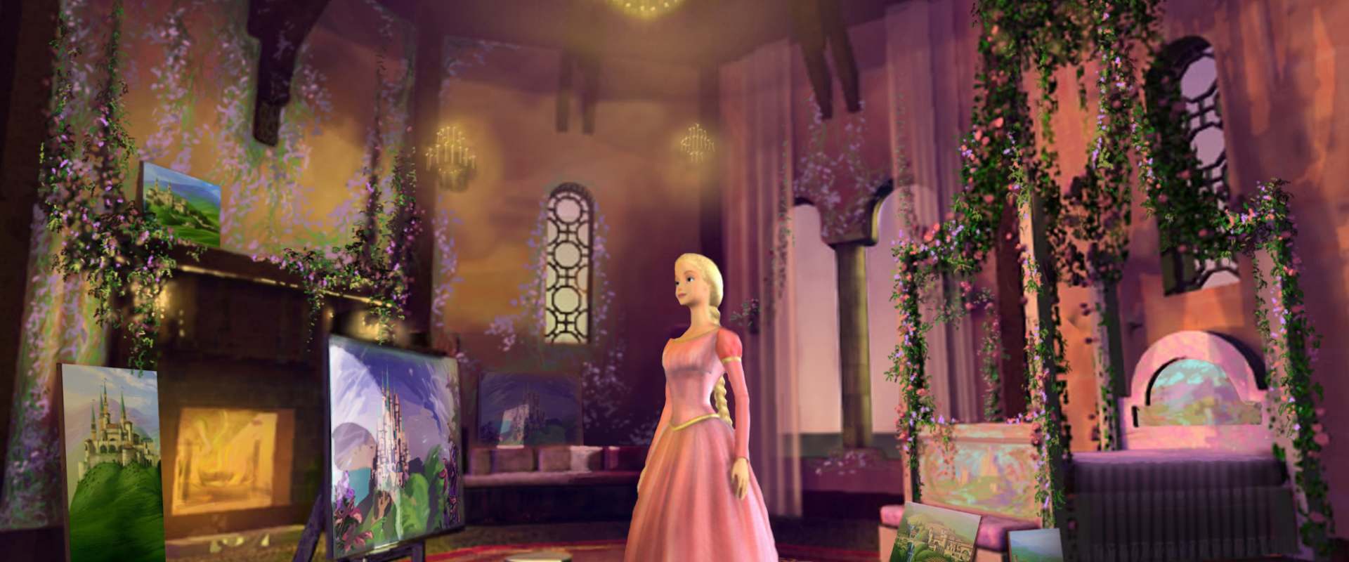 Barbie as Rapunzel background 1